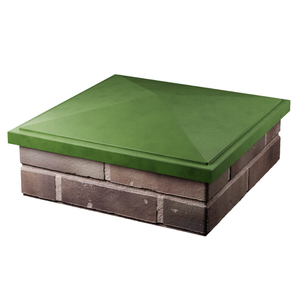 Колпак Zking БонаМоно Зеленый на столб 2х2 кирпича (515х515, 530х530мм) в Смоленске фото