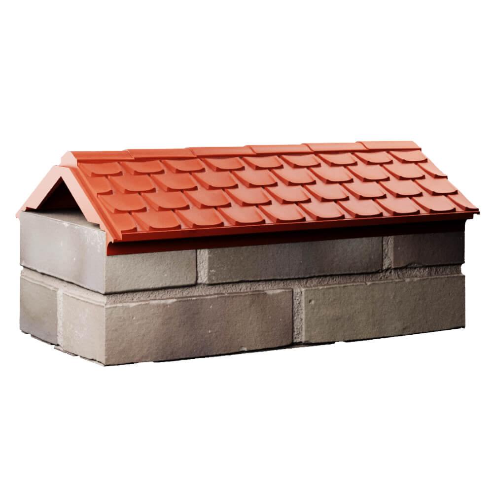 Парапет Zking Эльбрус Красный с посадкой на 1 кирпич (255мм) Смоленск фото