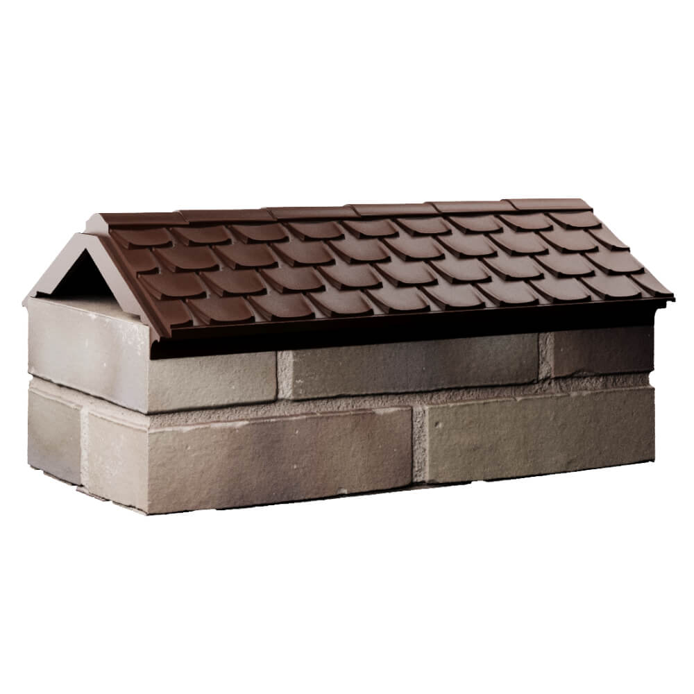 Парапет Zking Эльбрус Коричневый с посадкой на 1 кирпич (255мм) Смоленск фото