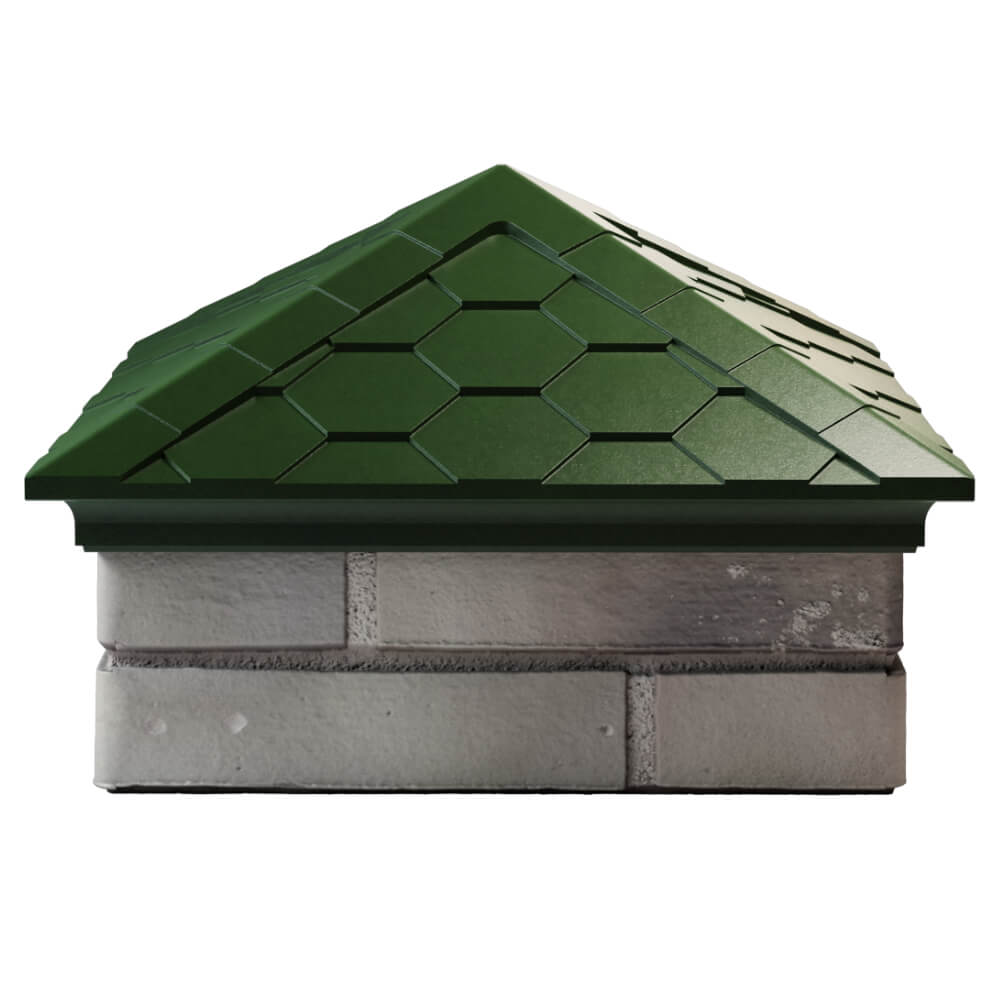 Колпак Zking Эверест Зеленый на столб 1.5х1.5 кирпича (390х390мм) Смоленск фото