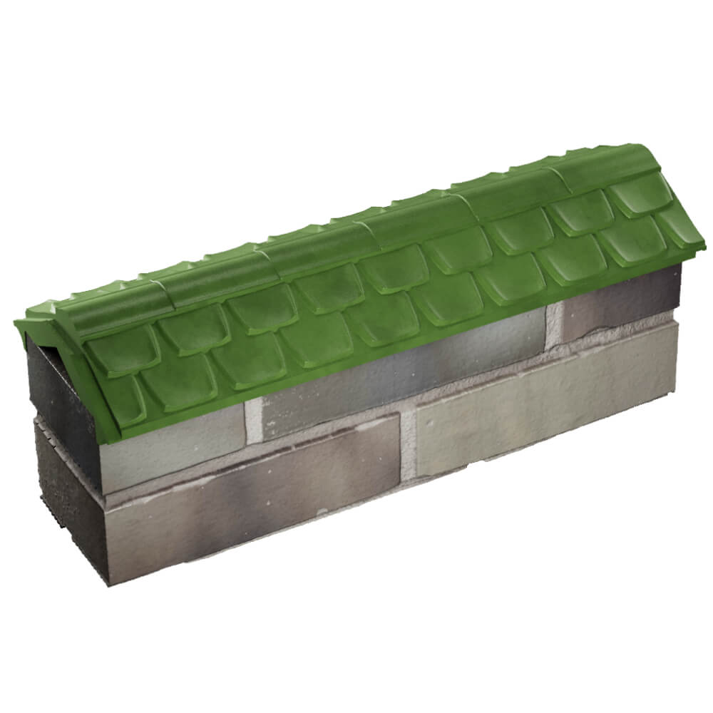 Парапет Zking Эльбрус Зеленый с посадкой на 0.5 кирпича (130мм) в Смоленске фото